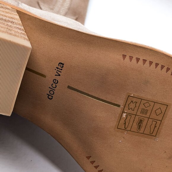 Dolce Vita Women Samsin Western Cowgirl Light Beige Suede Tall Boots Size 5 - Picture 9 of 10